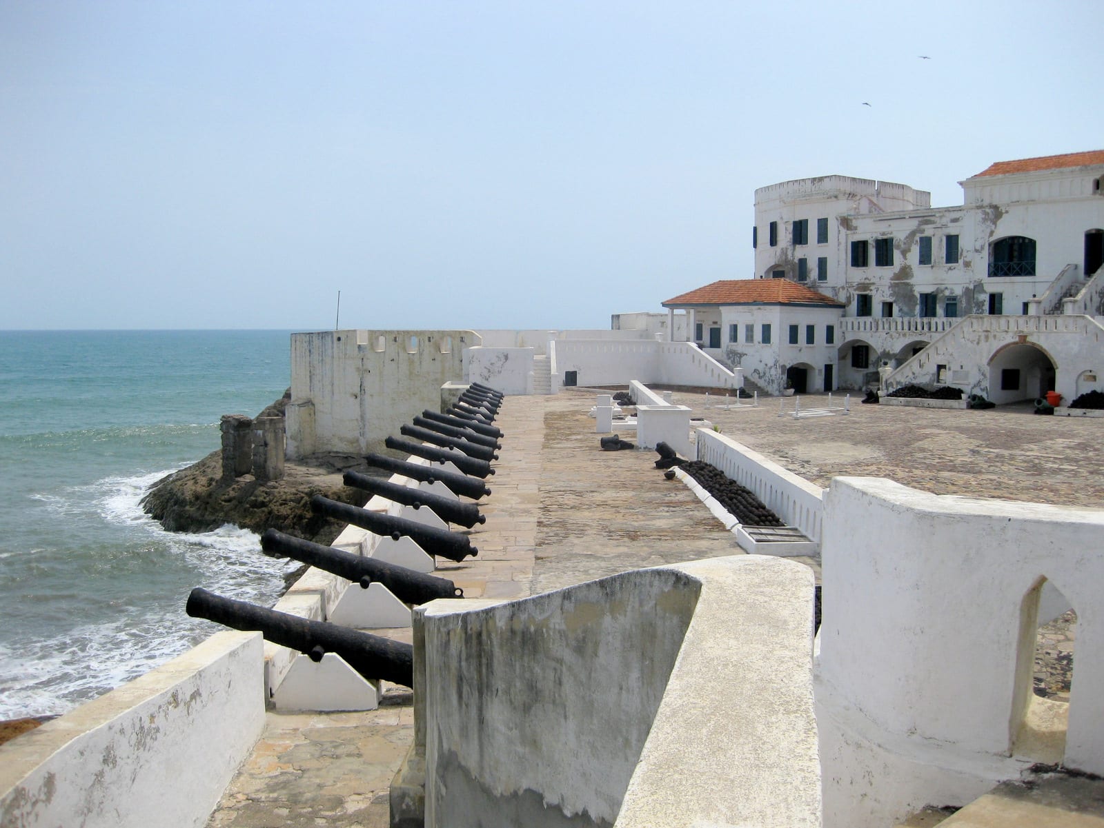 Cape Coast Castle overlooking the Atlantic Ocean in Ghana